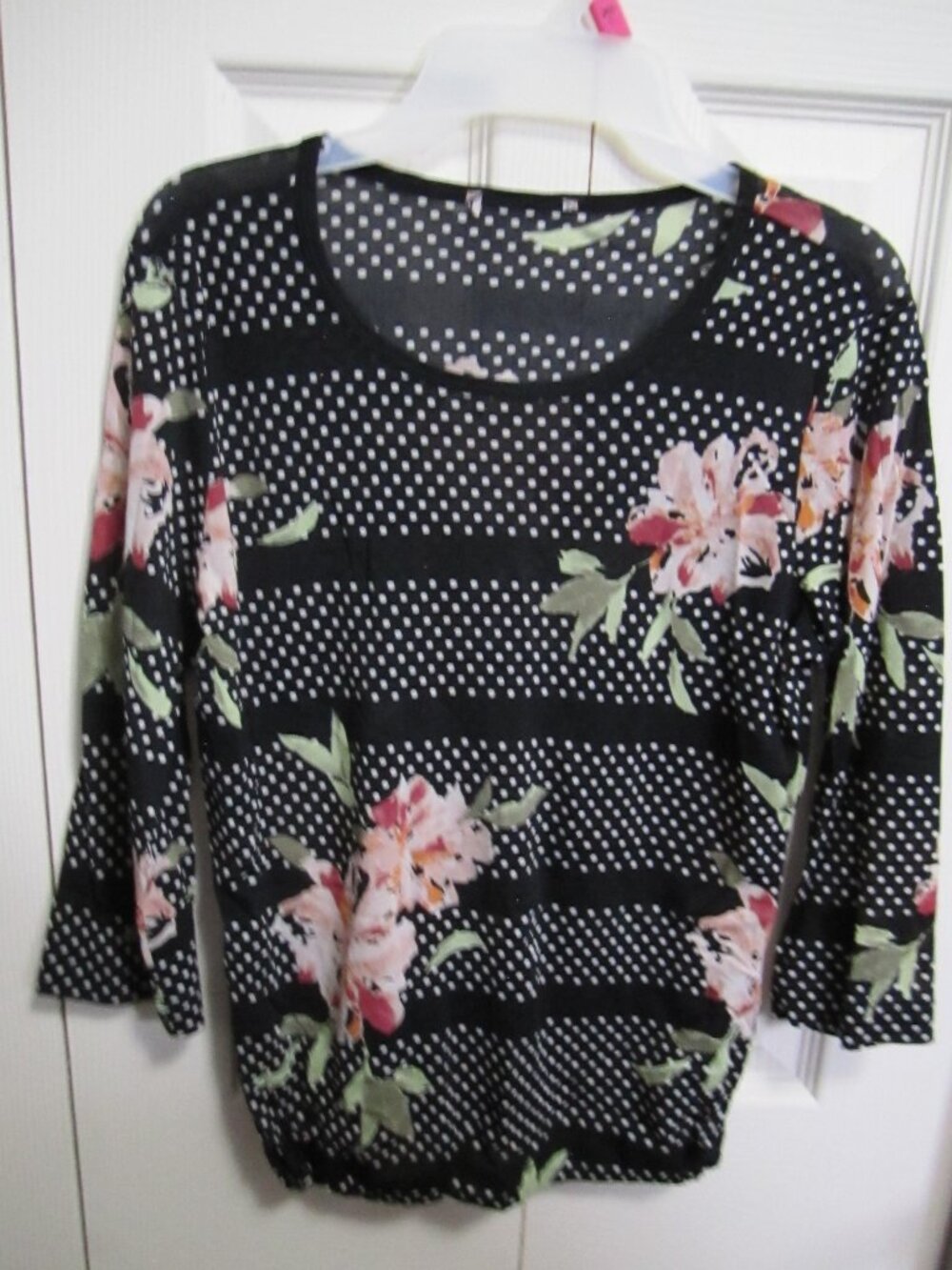 i.e. Black Mesh Crew-Neck Top